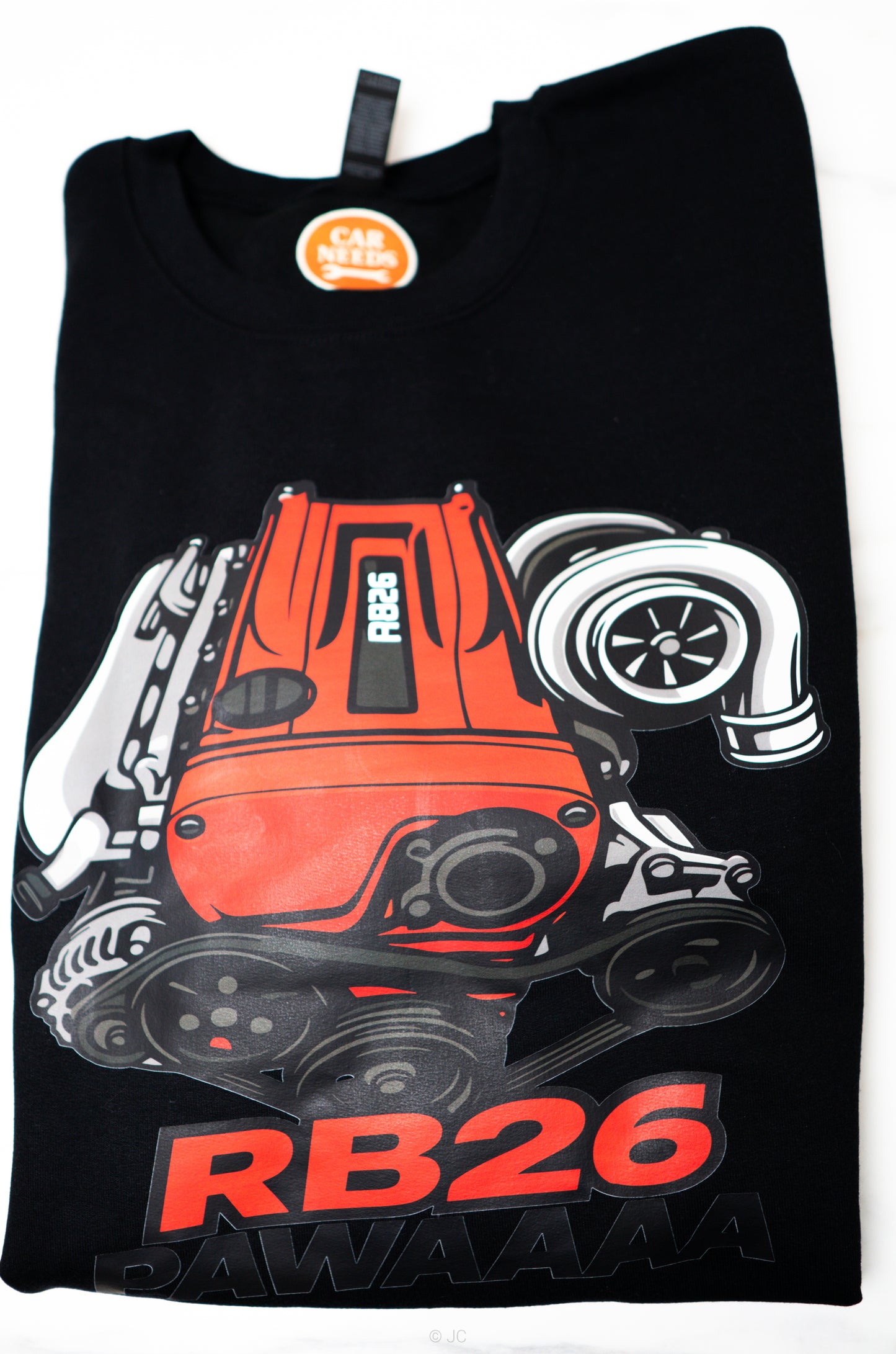 RB26 PAWAAAA Premium Sweatshirt | Skyline RB26 Turbo Engine Sweater