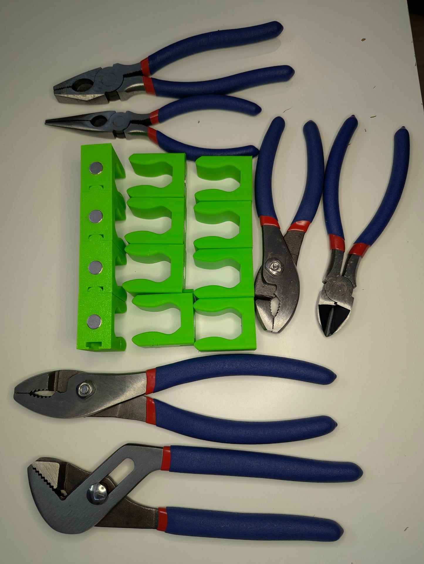 Magnetic Plier Tool Organizer Set of 12, Ideal for Organizing Pliers and Tools