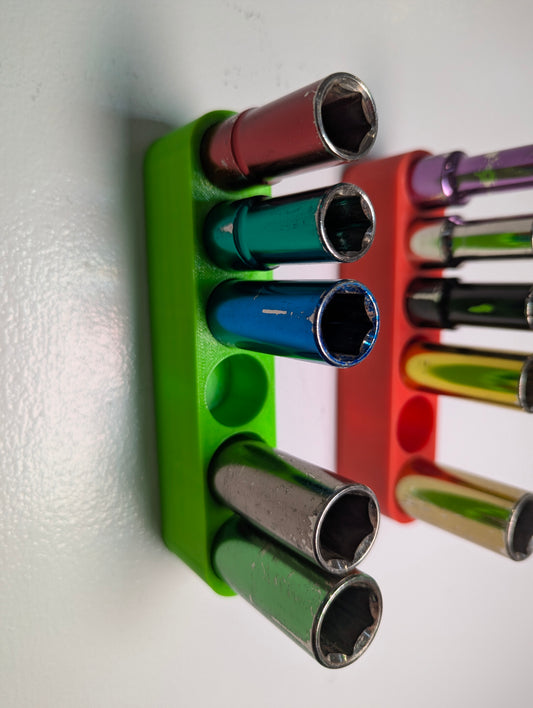 Magnetic Socket Organizer Tray – 6 Slot, Heavy-Duty Tool Holder