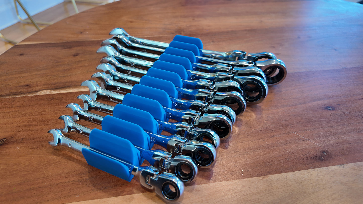 Modular Wrench Organizer with Magnetic Base Set of 12