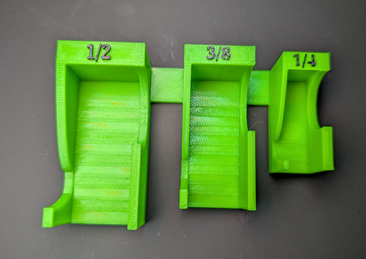 Magnetic Ratchet Holder Wall Mount Set - 1/4", 3/8", 1/2" Sizes with Top & Bottom Support Brackets for 3D Printed Modular Mounts