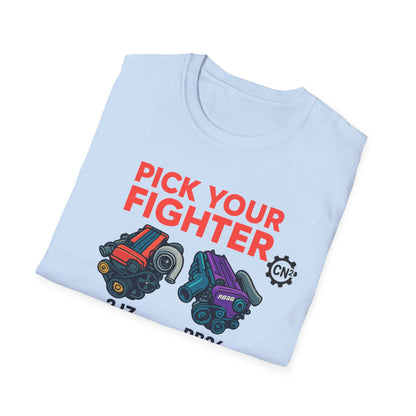 Pick Your Fighter T-Shirt — Engine Swap Car Parts Graphic Tee (2JZ RB26 13B EJ20)