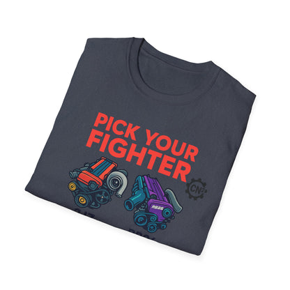 Pick Your Fighter T-Shirt — Engine Swap Car Parts Graphic Tee (2JZ RB26 13B EJ20)