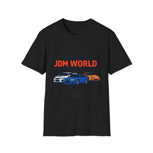 JDM World Car T-Shirt — "Welcome to JDM World, Sorry About Your Wallet" Racing Tee