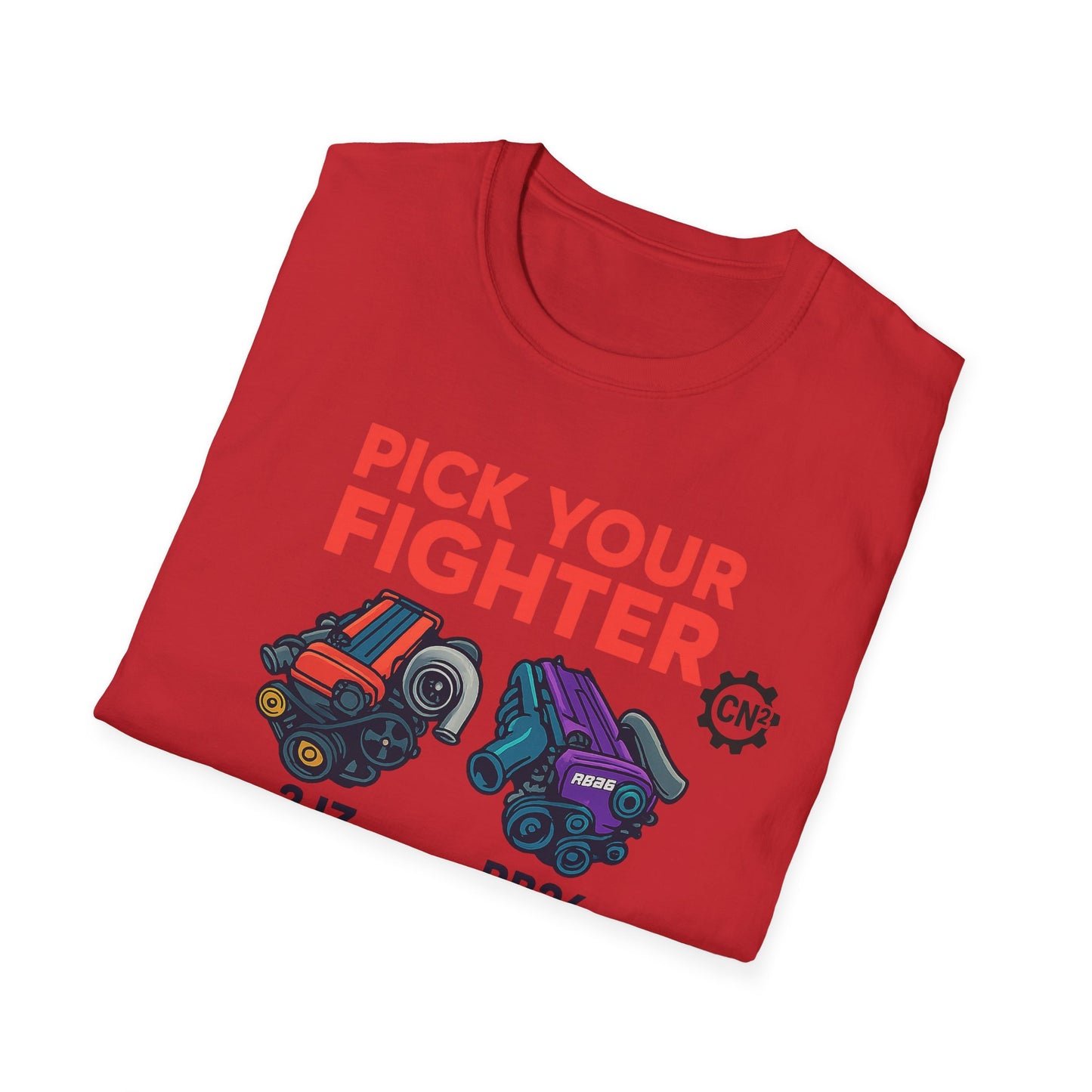 Pick Your Fighter T-Shirt — Engine Swap Car Parts Graphic Tee (2JZ RB26 13B EJ20)