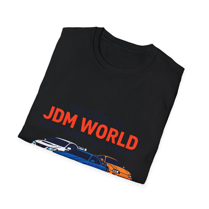 JDM World Car T-Shirt — "Welcome to JDM World, Sorry About Your Wallet" Racing Tee