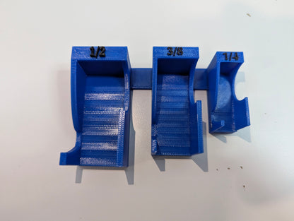 Magnetic Ratchet Holder Wall Mount Set - 1/4", 3/8", 1/2" Sizes with Top & Bottom Support Brackets for 3D Printed Modular Mounts