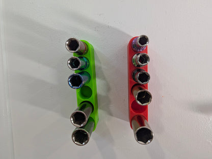 Magnetic Socket Organizer Tray – 6 Slot, Heavy-Duty Tool Holder