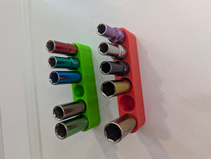 Magnetic Socket Organizer Tray – 6 Slot, Heavy-Duty Tool Holder