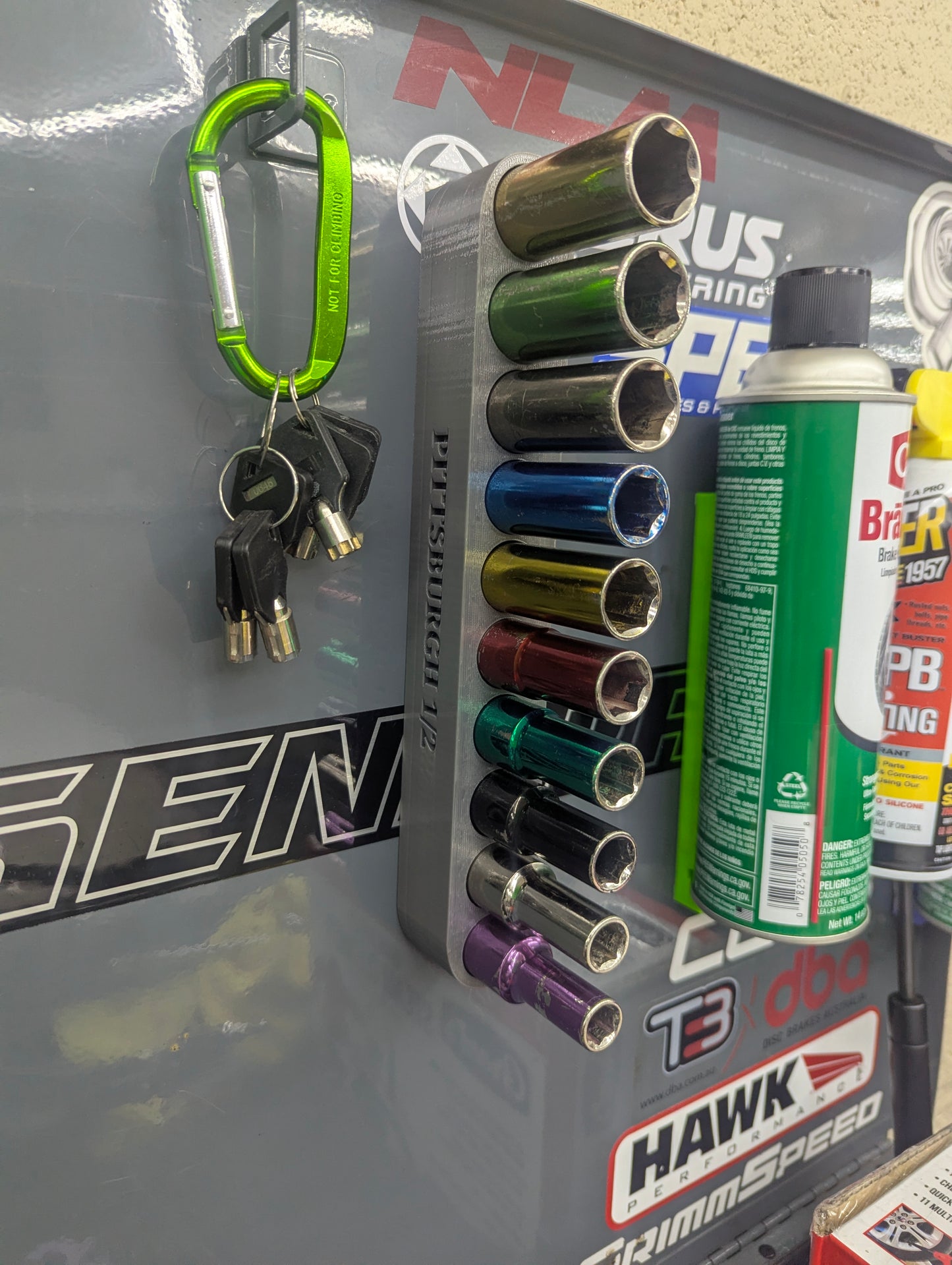 Magnetic 1/2" Socket Organizer Tray – PITTSBURGH Compatible (Harbor Freight)