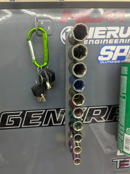 Magnetic 1/2" Socket Organizer Tray – PITTSBURGH Compatible (Harbor Freight)