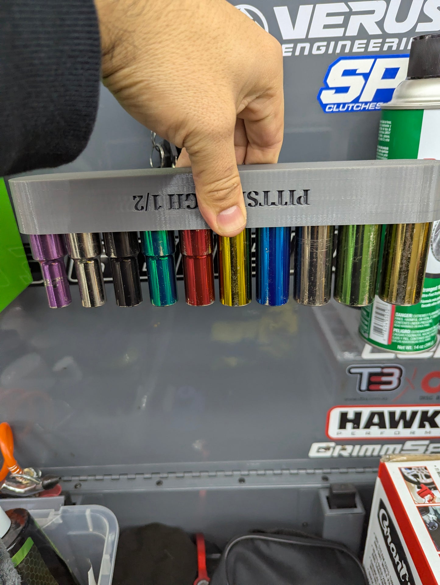 Magnetic 1/2" Socket Organizer Tray – PITTSBURGH Compatible (Harbor Freight)