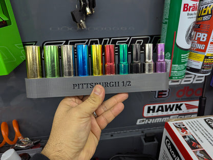 Magnetic 1/2" Socket Organizer Tray – PITTSBURGH Compatible (Harbor Freight)